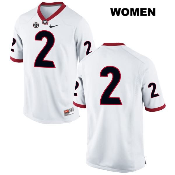Georgia Bulldogs Women's Jayson Stanley #2 NCAA No Name Authentic White Nike Stitched College Football Jersey EAB0756OI